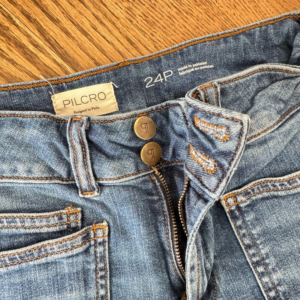 Pilcro Classic Blue Straight Leg Jeans - Picture 3 of 6